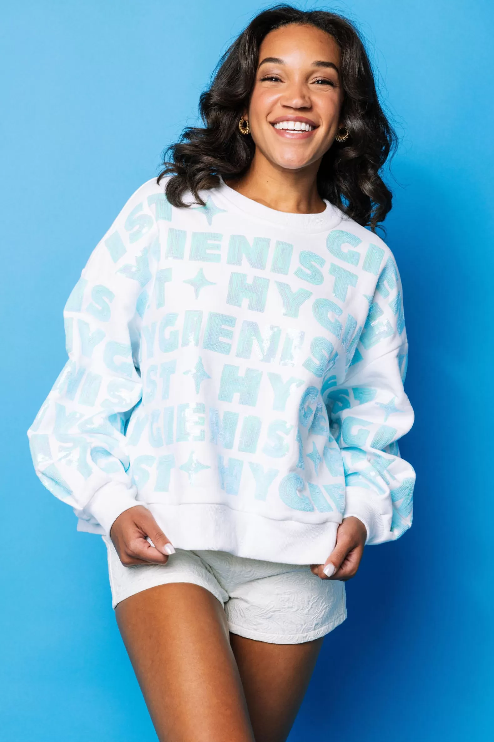 Queen of Sparkles Sweatshirts<& Mint 'Dentist Hygienist' Sweatshirt White