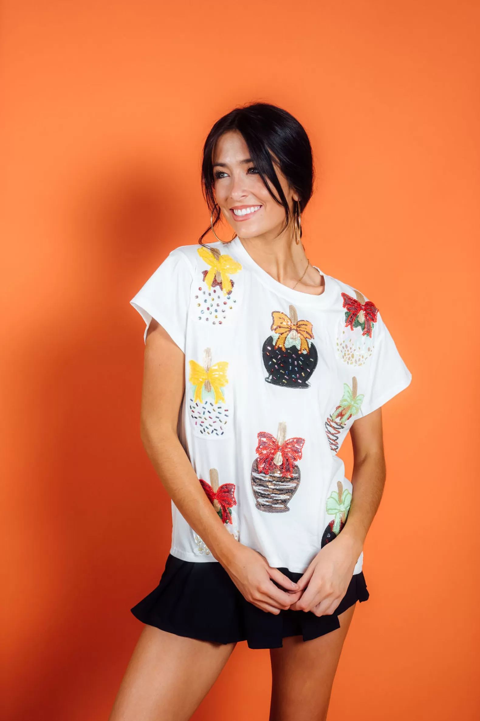 Queen of Sparkles Tees<Candy Apple Tee White