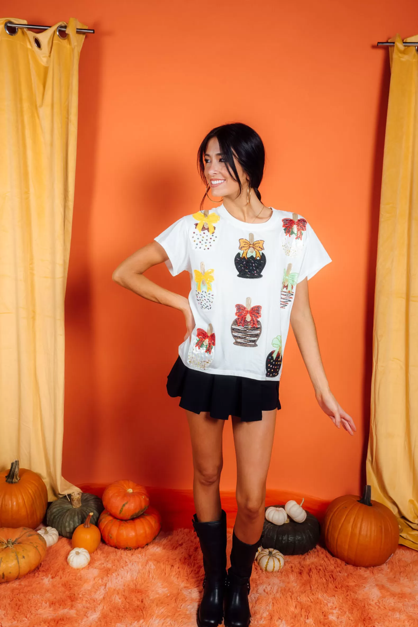 Queen of Sparkles Tees<Candy Apple Tee White