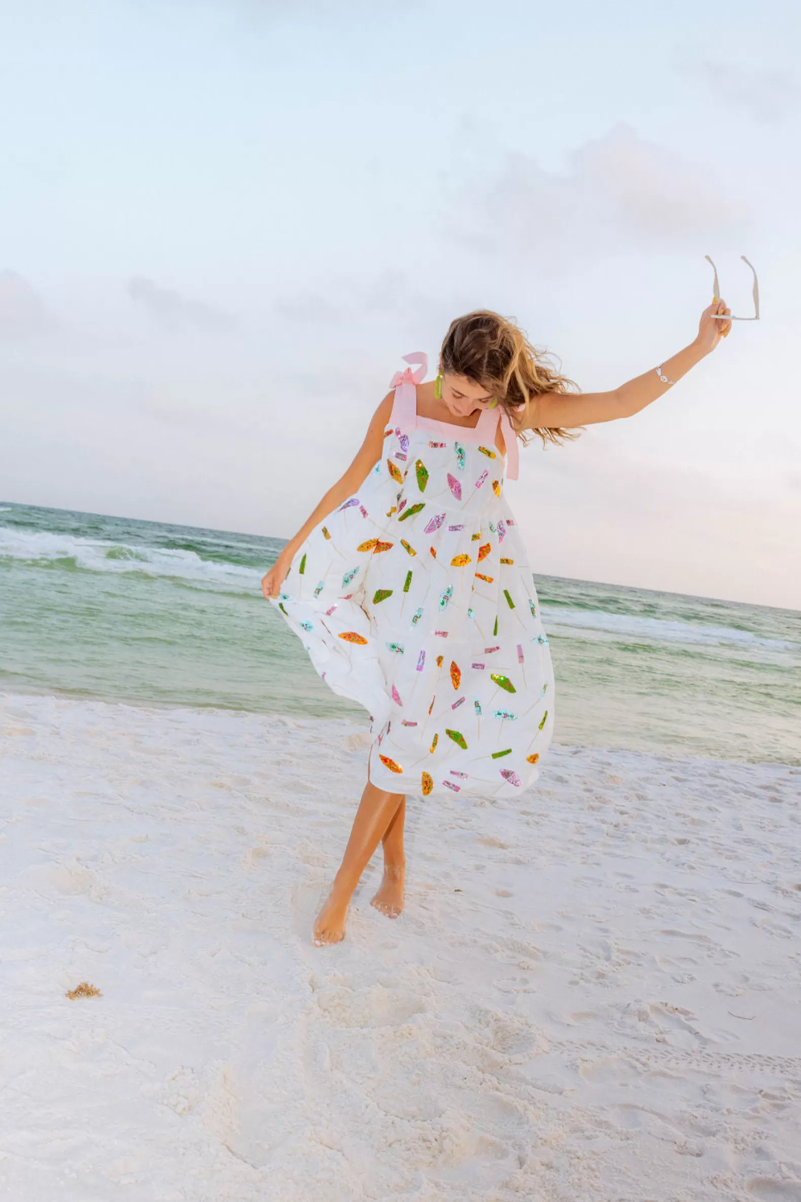 Queen of Sparkles Dresses<Cocktail Umbrella Tie Maxi White