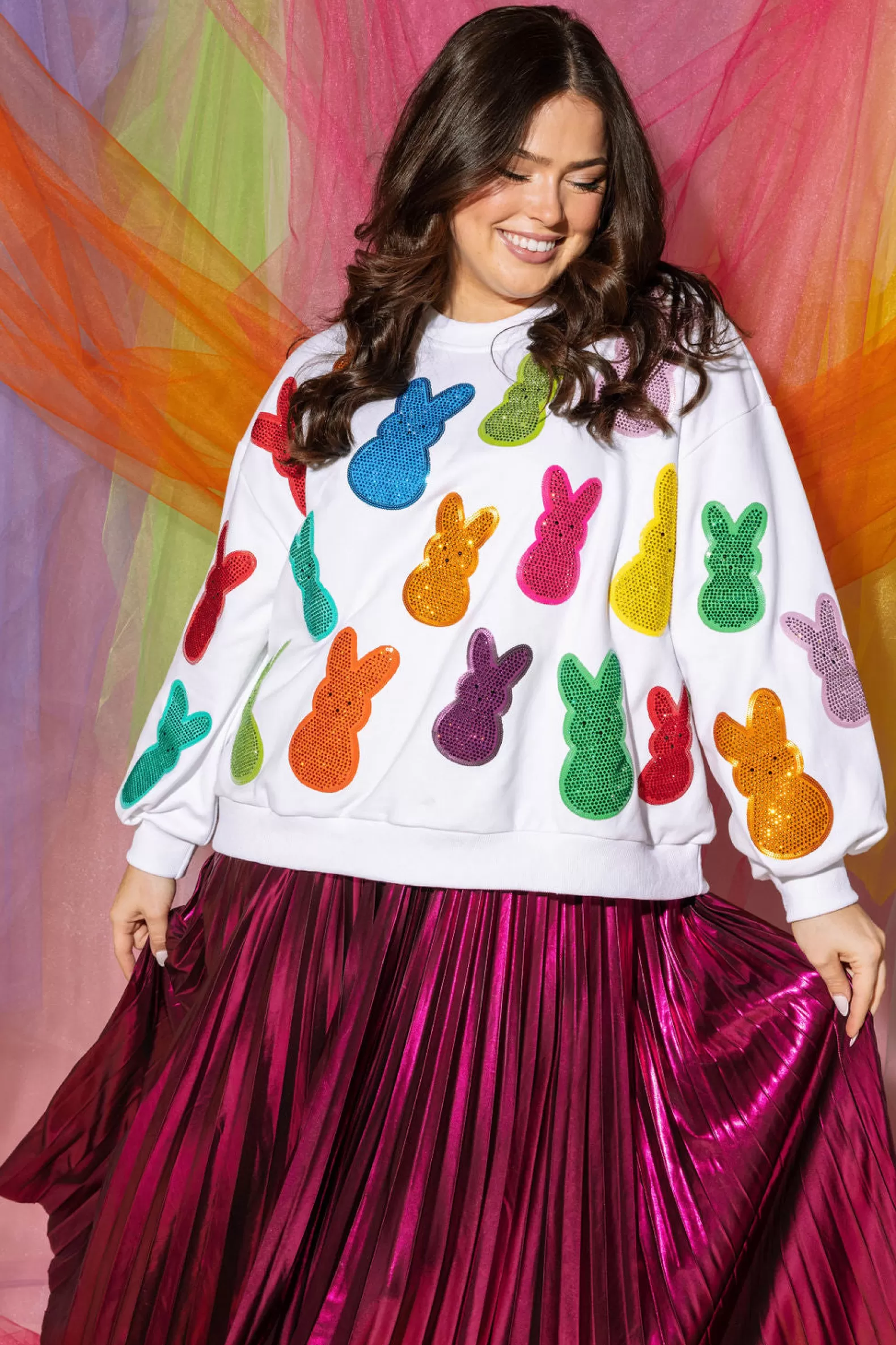 Queen of Sparkles Sweatshirts | Our Favorites<Multi Peeps Sweatshirt White