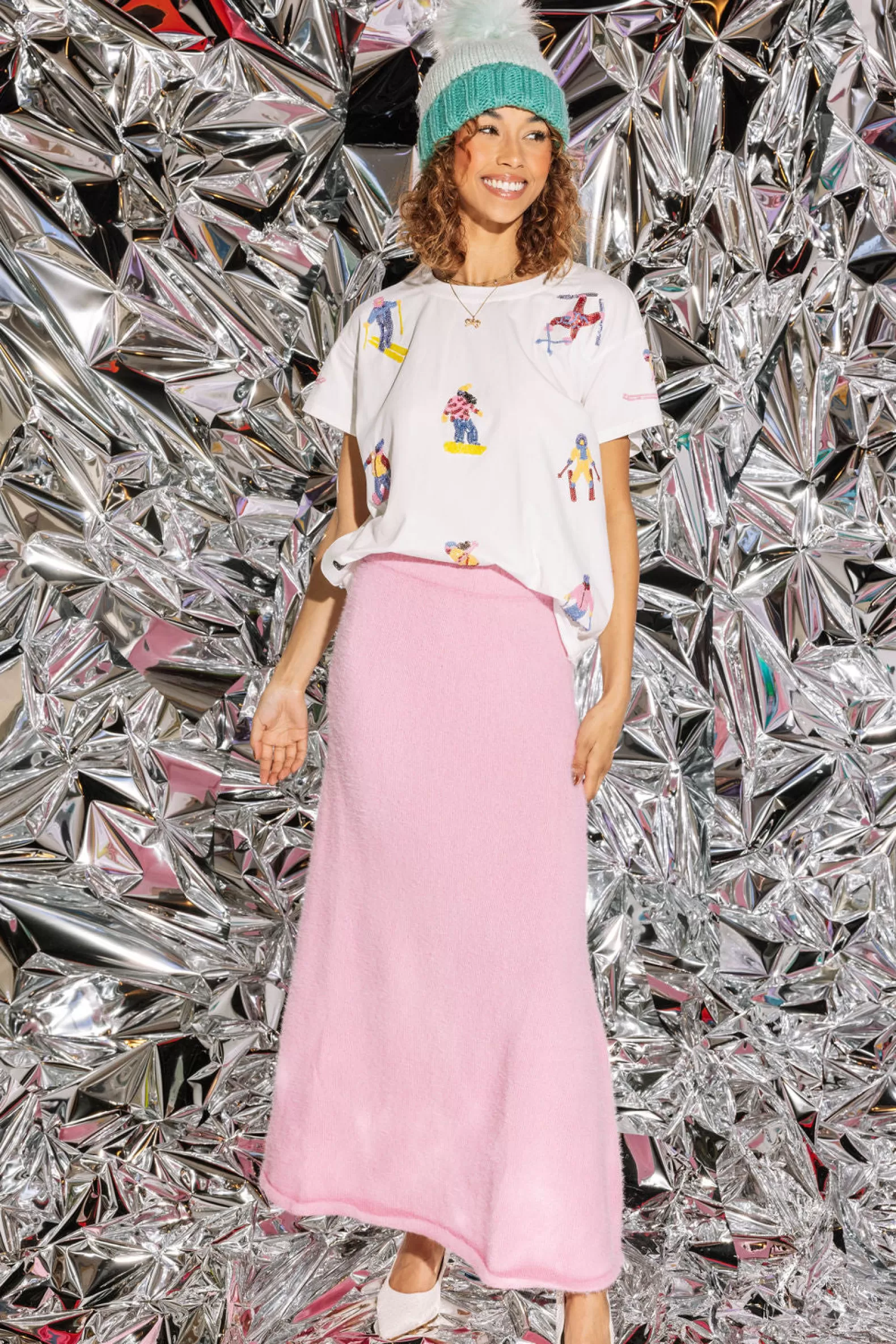 Queen of Sparkles Tees<Skiers Tee White