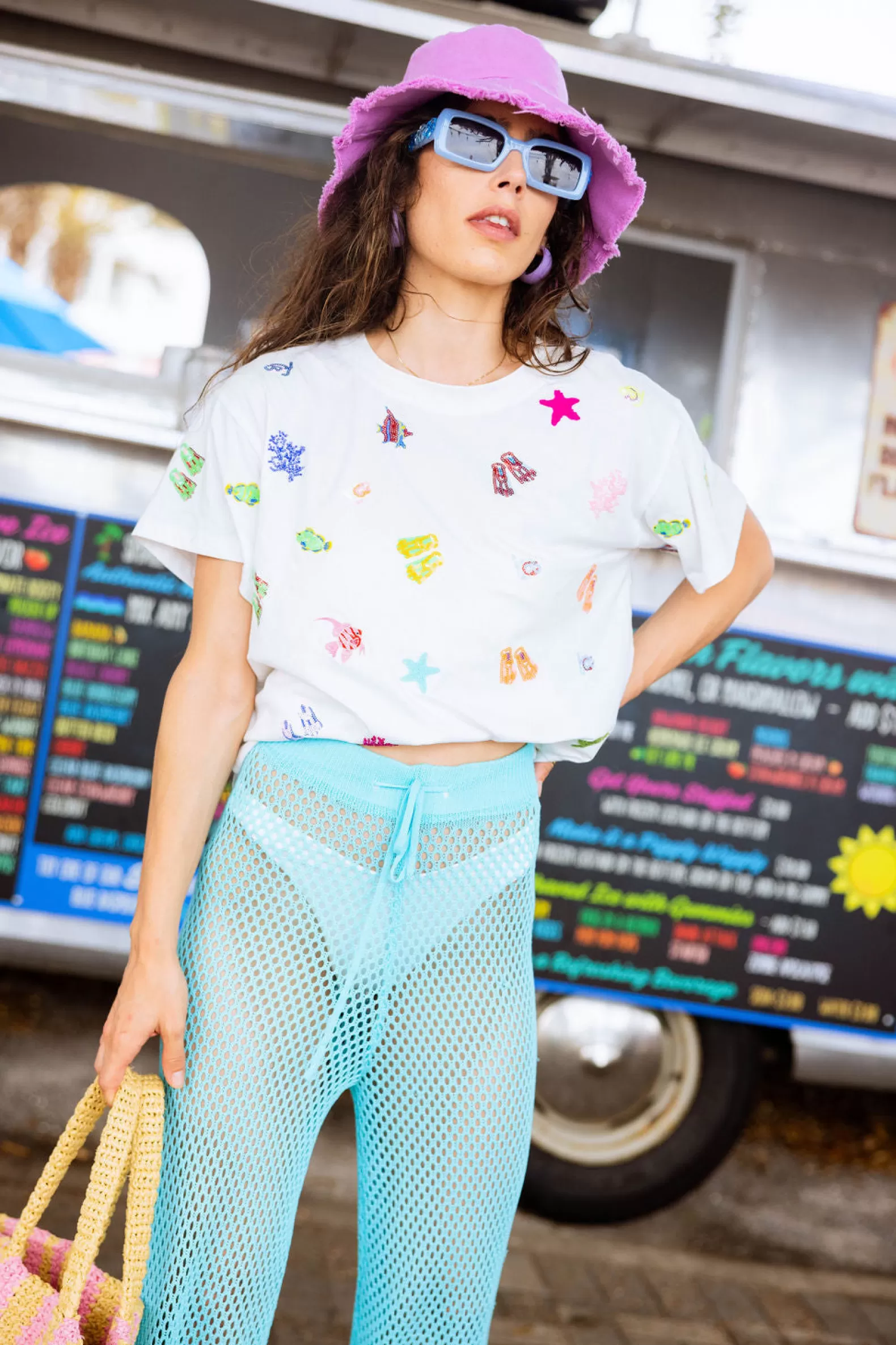 Queen of Sparkles Tees<Snorkel & Sea Icon Tee White