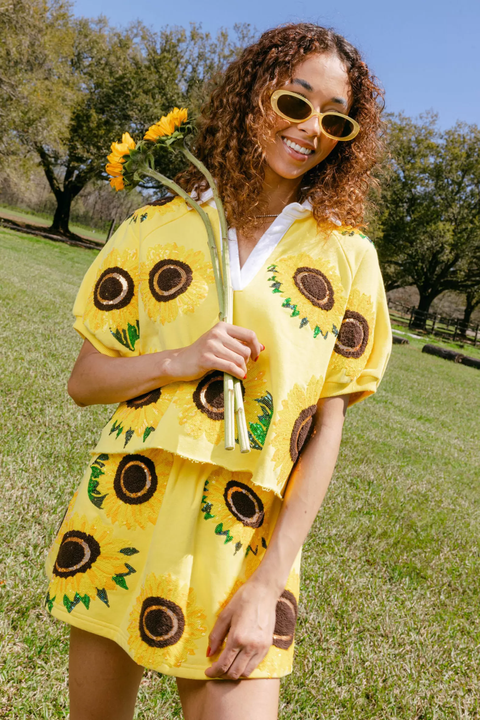 Queen of Sparkles Skirts | Sets<Sunflower Skort Yellow