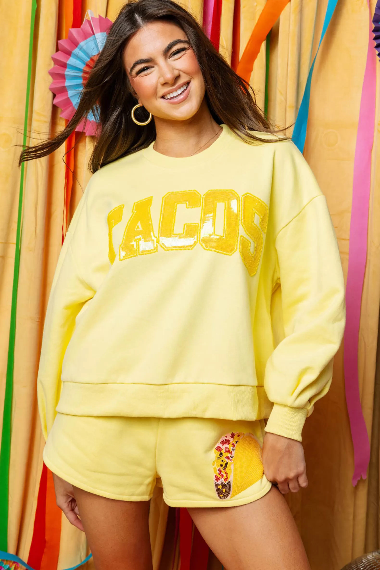 Queen of Sparkles Shorts | Sets<Taco Short Yellow